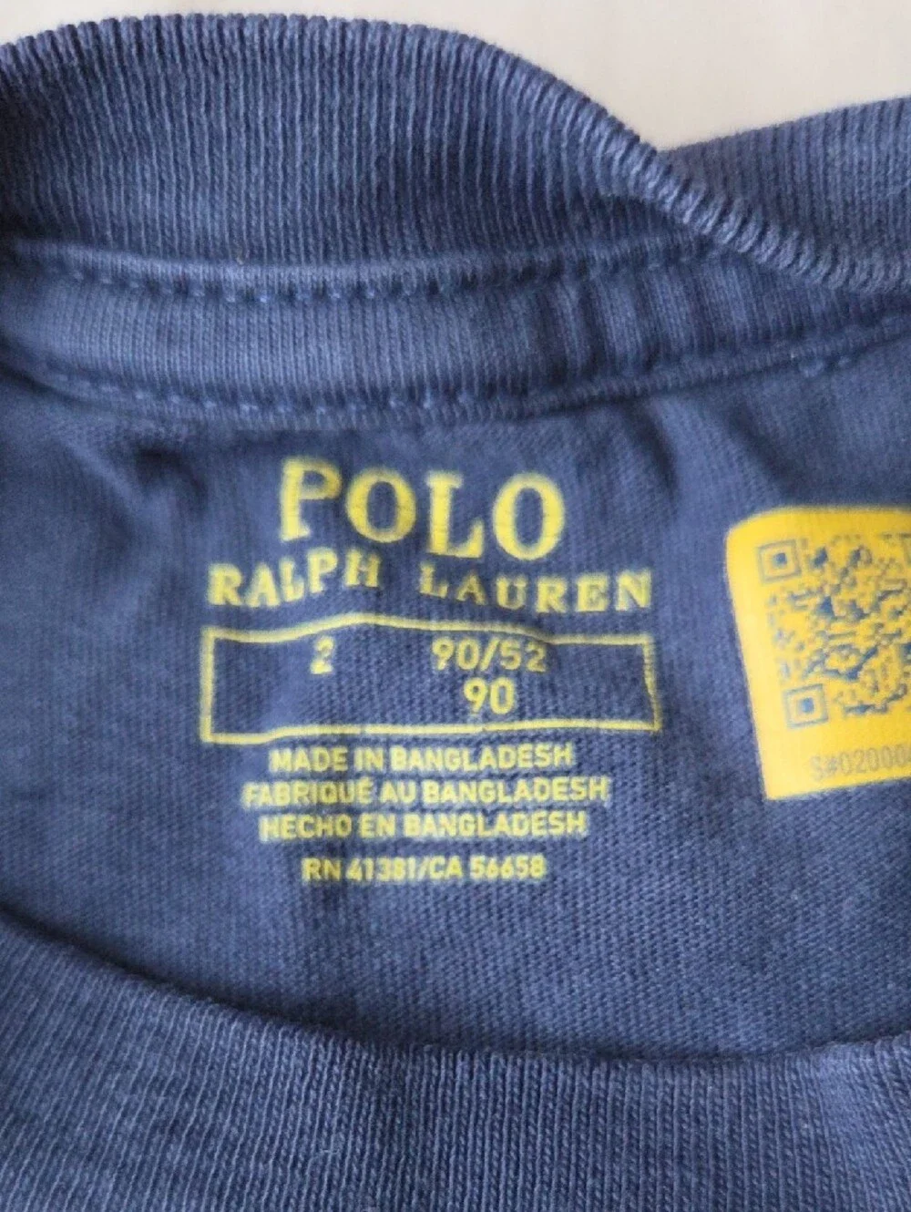 Ralph Lauren Navy Polo Bear Graphic Tee with Multi-Color Print 2T